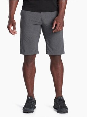 Kuhl Shift Amphibia Shorts Mens 38 Charcoal Hiking Drawstring Hybrid 9.5" Inseam